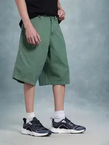 The Roadster Life Co. Men Overdyed Denim Baggy Skater Jorts