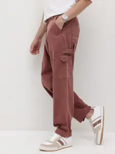 The Roadster Life Co. Men Pure Cotton Cargo-style Joggers