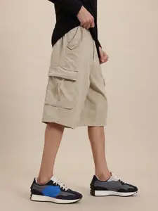 The Roadster Life Co. Men Baggy Fit Pure Cotton Cargo Shorts