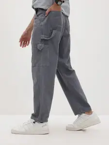 The Roadster Life Co. Men Pure Cotton Cargo-style Joggers