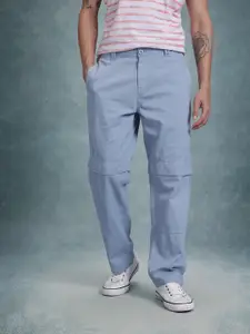 The Roadster Life Co. Men Mid-Rise Pure Cotton Straight Fit Chinos