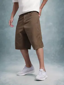 The Roadster Life Co. Men Mid-Rise Twill Weave Pure Cotton Baggy Fit Skater Jorts