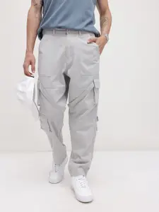 The Roadster Life Co. Men Cotton Relaxed Fit Cargo Style Trousers