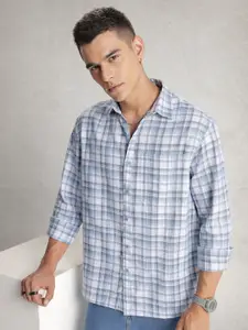 WROGN Comfort Fit Checked Pure Cotton Casual Shirt