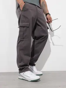 The Roadster Life Co. Men Pure Cotton Relaxed Fit Cargos Trousers