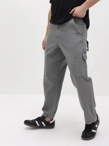 The Roadster Life Co. Men Toggle Hem Relaxed Fit Cotton Cargos