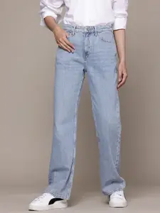 MANGO Women Pure Cotton Straight Fit Jeans