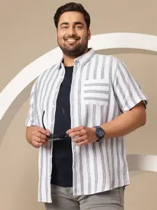 Sztori Plus Size Striped Casual Shirt