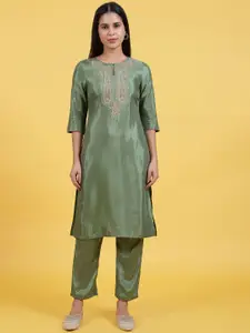 W Women Thread Work Kurta