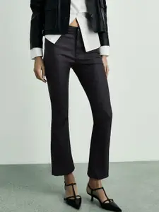 MANGO Women Bootcut Flared Crop Jeans