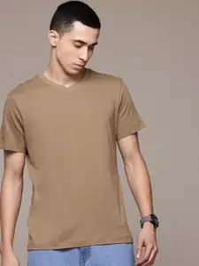 MANGO MAN V-Neck Pure Cotton T-shirt