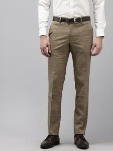 Van Heusen Men Checked Slim Fit Trousers