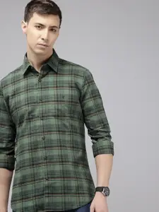 Van Heusen Sport Slim Fit Checked Pure Cotton Casual Shirt