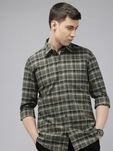 Van Heusen Sport Pure Cotton Slim Fit Checked Casual Shirt