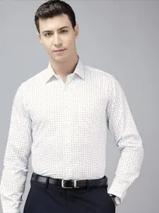 Van Heusen Pure Cotton Slim Fit Geometric Printed Formal Shirt