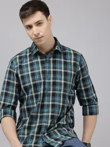 Van Heusen Sport Slim Fit Checked Pure Cotton Casual Shirt