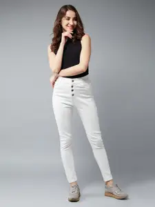 DOLCE CRUDO Women Skinny Fit High-Rise Stretchable Jeans