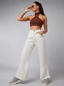 DOLCE CRUDO Women Bootcut High-Rise Stretchable Jeans