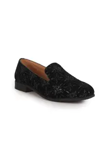 FAUSTO Men Lightweight Woven Design Velvet Mojaris
