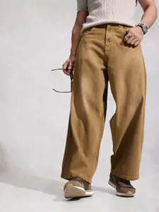 WROGN Men Baggy Fit Mid-Rise Light Fade Jeans