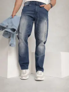 WROGN Men Anti Fit Mildly Distressed Heavy Fade Stretchable Jeans