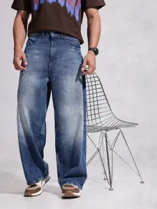 WROGN Men Baggy Light Fade Pure Cotton Jeans