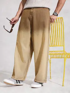 WROGN Men Baggy Fit Mid-Rise Heavy Fade Jeans