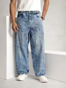 WROGN Men Baggy Heavy Fade Pure Cotton Jeans