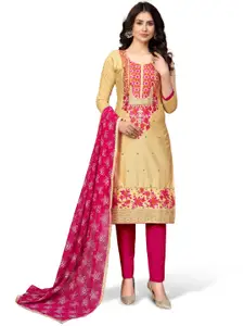 Maroosh Floral Embroidered Unstitched Dress Material