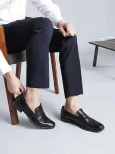 Kenneth Cole Men Leather Animal Textured Formal Slip-On Shoes