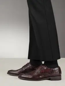 Kenneth Cole Men Leather Animal Textured Formal Derbys