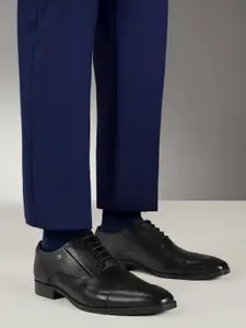 Kenneth Cole Men Formal Leather Textured Oxfords Shoes