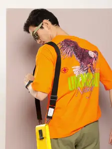 Kook N Keech Graphic Printed Drop-Shoulder Sleeves Pure Cotton Oversized T-shirt