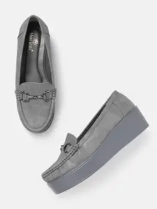 Marc Loire Women Flatform Horsebit Loafers