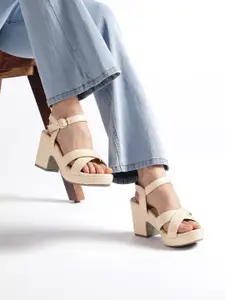 Marc Loire Solid Block Sandals