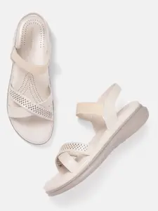 Marc Loire Women Textured Open Toe Flats