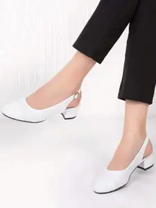 Marc Loire Block Pumps With Perforated Detail