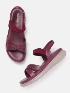 Marc Loire Women Open Toe Flats with Perforated Details