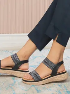 Marc Loire Women Woven Design Comfort Open Toe Sandals