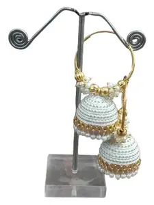 JMBW INTERNATIONAL Gold-Plated Big Round Jhumkas