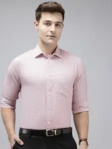 Park Avenue Slim Fit Self Design Textured Opaque Formal Shirt