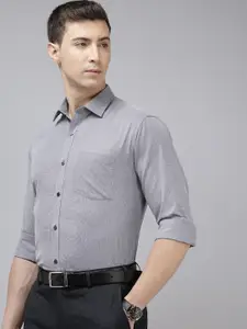 Park Avenue Self-Design Slim Fit Formal Shirt