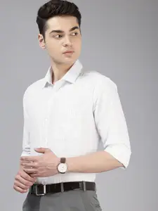 Park Avenue Slim Fit Grid Tattersall Checks Opaque Checked Formal Shirt