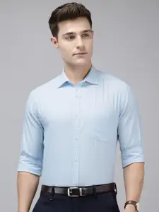 Park Avenue Slim Fit Self Design Textured Opaque Formal Shirt