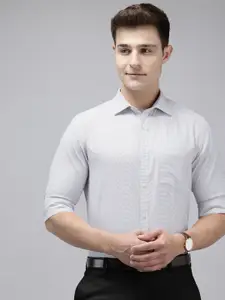 Park Avenue Slim Fit Self Design Textured Opaque Formal Shirt