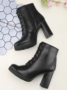 The Roadster Lifestyle Co Women Block-Heeled Ankle Boots