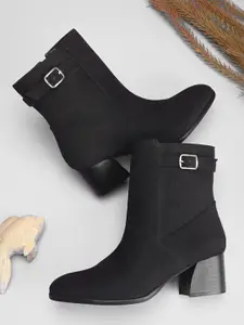 The Roadster Lifestyle Co Women Block-Heeled Ankle Boots