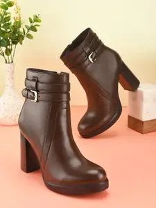 The Roadster Lifestyle Co Women Block Heeled Ankle Boots