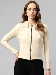 Popnetic Ribbed Hooded Sweatshirt