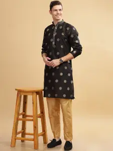 Anouk Ethnic Motifs Embroidered Thread Work Cotton Straight Kurta